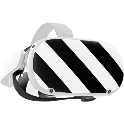 Black and White Geometric Stripes Oculus Quest 2 Skin